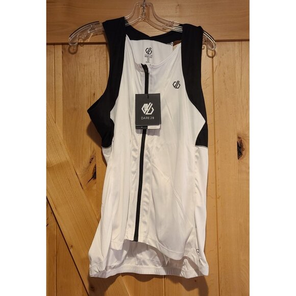 New! Women’s Dare 2B Size 16 Black & White Regale Vest Cycling Full Zip Vest - Picture 3 of 16